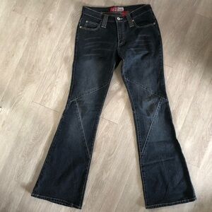 Y2K Vintage Lazer Jeans Denim Flare Bootcut Pant Faded Wash 2000s Juniors Size 5